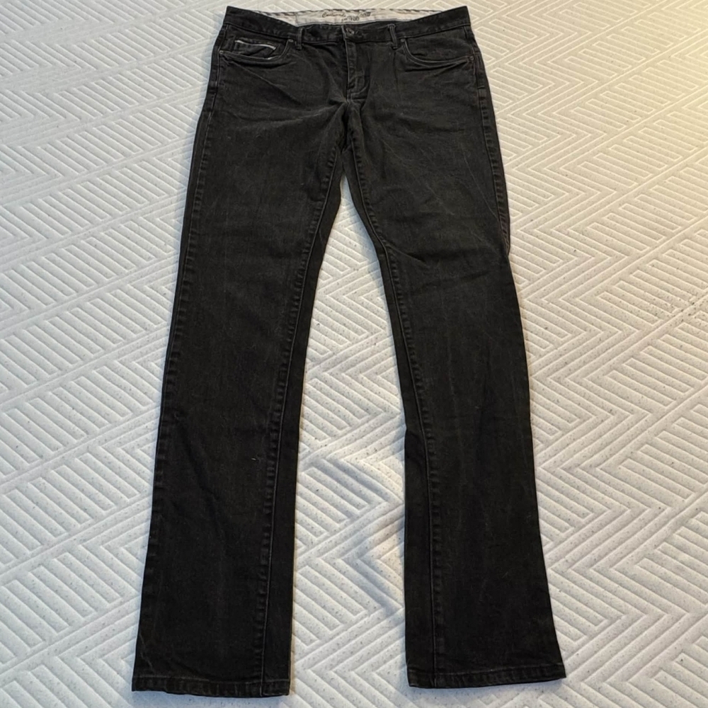 VANS Denim Black Straight Leg Jeans Men's 34 X 34 Classic Skater Everyday EUC
